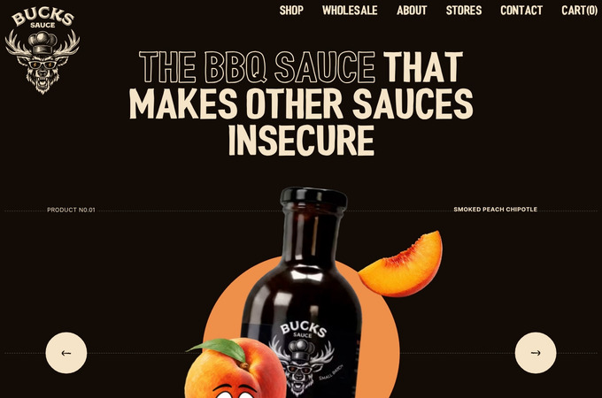 Bucks Sauce — Small-Batch BBQ Sauce E-Commerce Website by Buzzworthy Studio INC.