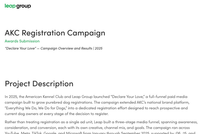 AKC: Declare Your Love by Leap Group Agency