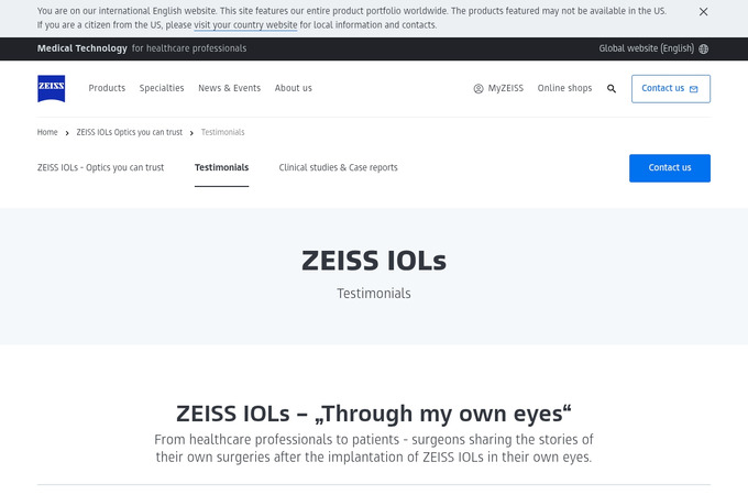 Seeing is believing: Dr. Hove`s experience with ZEISS AT LISA tri by shotlist media