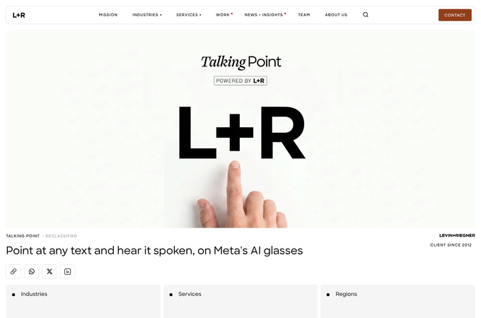 Talking Point by Levin Riegner