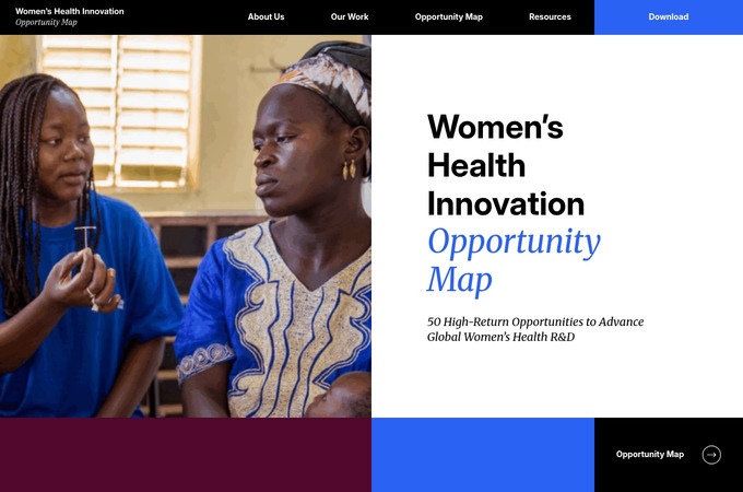 Women's Health Innovation Opportunity Map by Ahoy Studios