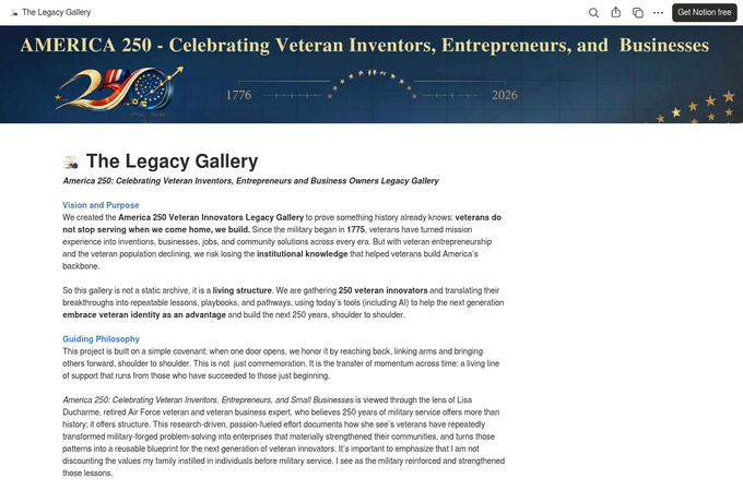 America 250 Celebrating Veteran Inventors, Entrepreneurs, and Businesses by LLR2000