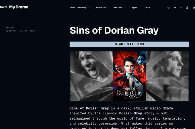 Sins of Dorian Gray — Original Vertical Series by My Drama by HOLYWATER TECH