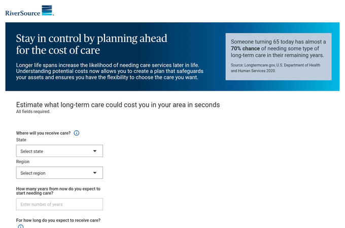 RiverSource Long Term Care Calculator by RiverSource