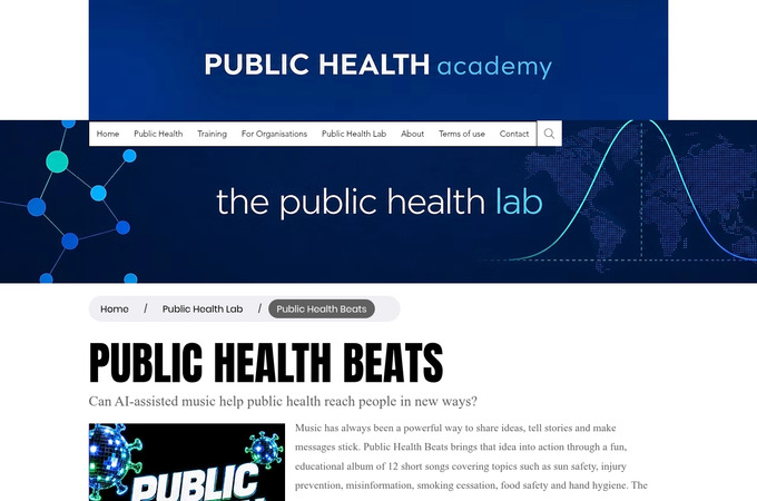 Public Health Beats: AI-Powered Music for Health Awareness by Public Health Academy